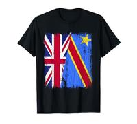 UK Congo Half Flag British Congolese Pride Jersey T-Shirt