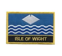 UK County Flag Patch All Counties Embroidered 9.5 x 6 cm Iron-On or Sew-On Badge Applique British Emblem for Jacket Backpack Clothes DIY Crafts (Isle of Wight)