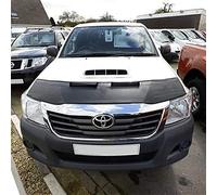 UK Custom Covers BB197 Tailored Half Bonnet Bra Stone Chip Protector Black Carbon Fibre Look - To Fit Toyota Hilux 2005-2016