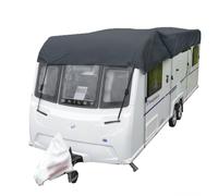 UK Custom Covers Caravan Top Roof Cover Waterproof Heavy Duty (Dark Grey) - CTC-DARKGREY (19-21ft)