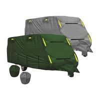 UK Custom Covers CC-GREY Caravan Cover 4 Ply Breathable Heavy Duty with FREE Hitch Cover - Grey (14-17ft)