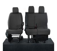 Uk Custom Covers Citroen Dispatch 2016+ Black Front Seat Covers - 3 Seats, Pulldown Tray, Underseat Storage