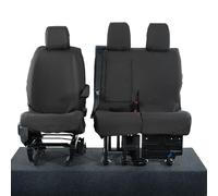 UK Custom Covers Compatible/Replacement For Peugeot Expert/E-Expert (2016 Onwards) Front Seat Covers Tailored Waterproof Black - SC294BAD2