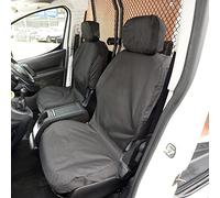 UK Custom Covers Compatible With Citroen Berlingo Van (2018 Onwards) Front Seat Covers Tailored Waterproof Black SC1200B