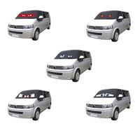 UK Custom Covers Compatible with VW T5 Caravelle Screen Wrap With Eyes Front Windscreen Cover (Black, Screen Wrap Style: With Eyes)