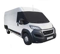 UK Custom Covers Fiat Ducato Windscreen Cover - Windscreen Frost Protector/Van Screen Cover Winter and Waterproof Frostblocker For 2006 On Fiat Ducato Van & Motorhome (Black, Plain)