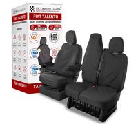 Uk Custom Covers Fiat Talento 2016+ Black Front Seat Covers - 3 Seats, Folding Middle Seat, Underseat Storage