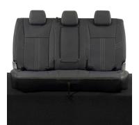 Uk Custom Covers Ford Ranger Wildtrak 2016-2023 Black Rear Leatherette Seat Covers - Ivory Block Stitch