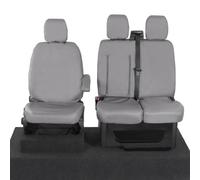 UK Custom Covers Ford Transit Custom Seat Covers - Waterproof Van Seat Covers and Heavy Duty Dog Seat Cover for Ford Transit Custom Front Seats 2023 On (Grey)