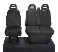 Uk Custom Covers Iveco Daily 2014+ Black Front Seat Covers - 3 Seats, Underseat Storage