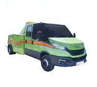 UK Custom Covers Iveco Daily Windscreen Cover - Van Windscreen Frost Protector/Van Screen Cover Winter and Waterproof Frostblocker For 2006-2014 Iveco Daily (Black, Plain)