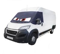 UK Custom Covers Peugeot Boxer Windscreen Cover - Van Windscreen Frost Protector/Van Screen Cover Winter and Frostblocker For 2006 On Peugeot Boxer Van & Motorhome (Navy, Customised)