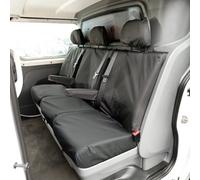 Uk Custom Covers Peugeot Expert 2016+ Black Rear Seat Covers - Armrests, Underseat Storage