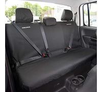 UK Custom Covers Rear Seat Covers with 'Amarok' Embroidery Intended for VW Amarok (2011-2023) - Black SC128BAD4EM