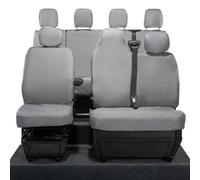 Uk Custom Covers Renault Master 2010-2024 Grey Front & Rear Seat Covers - 3 Front Seats, Folding Middle Seat, No Underseat Storage