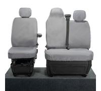 Uk Custom Covers Renault Master 2010-2024 Grey Front Seat Covers - 3 Seats, Folding Middle Seat, No Underseat Storage