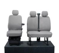 Uk Custom Covers Renault Master 2010-2024 Grey Front Seat Covers - 3 Seats, No Folding Middle Seat, No Underseat Storage