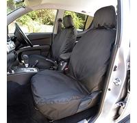 UK Custom Covers SC151BAD25 Tailored Heavy Duty Waterproof Front Seat Covers Black - To Fit Mitsubishi L200 Trojan 2006-2015