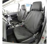 UK Custom Covers SC155B Tailored Heavy Duty Waterproof Front Seat Covers Black - Fits Ford Ranger T6 (2012-2018)