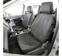 UK Custom Covers SC155BAD13 Tailored Heavy Duty Waterproof Front Seat Covers Black - Fits Ford Ranger T8 (2018-2023)
