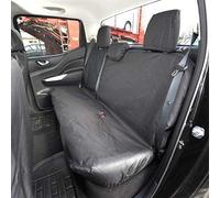 UK Custom Covers SC243B Tailored Heavy Duty Waterproof Rear Seat Covers Black -To Fit Nissan Navara NP300 Double Cab 2016 Onwards