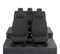 UK Custom Covers SC304B-305B Tailored Heavy Duty Waterproof Front & Rear Seat Covers Black - Fits Ford Ranger T6 Wildtrak 2016-2018