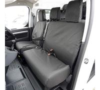 UK Custom Covers SC367BAD2 Tailored Heavy Duty Waterproof Front Seat Covers (NO Split Passenger Seat) Black - To Fit Citroen Dispatch/Jumpy Dispatch 2016 Onwards