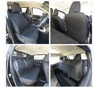 UK Custom Covers SC383B-384BEM Tailored Heavy Duty Waterproof Front and Rear Seat Covers Black - INCLUDES EMBROIDERY - Mercedes X Class 2017 Onwards