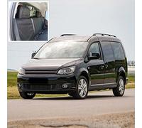 UK Custom Covers SC763B Tailored Heavy Duty Waterproof Row 3 Seat Covers (2 Seats) Black - To Fit VW Caddy Maxi Life Kombi 2008-2020