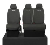 UK Custom Covers Tailored Front Seat Covers Intended For VW Crafter (2010-2017) with Embroidery - Black SC132BAD18EM