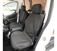 UK Custom Covers To Fit Fiat Scudo (2022 Onwards) Front Seat Covers (Single/Single) Black - SC816B