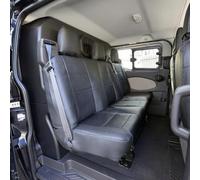 UK Custom Covers To Fit Ford Transit Custom Trail (2020-2023) Tailored Leatherette Rear Seat Covers Black SC1133BAD40