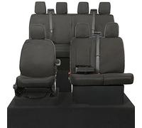 UK Custom Covers To Fit Ford Transit Van MK9 Including Tipper (2019 Onwards) Front & Rear Seat Covers Tailored Heavy Duty Waterproof (Single/Double WITH Pull Down Tray) Black - TRADE120B-180BAD3