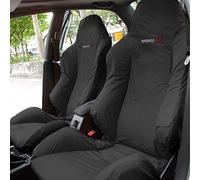 UK Custom Covers To Fit Honda Integra Type-R DC5 (2001-2006) Front Seat Cover (x1) with Embroidery Black - SC143BLACK