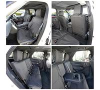 UK Custom Covers To Fit land Rover discovery 5 (2017 Onwards) Front & Rear Seat Covers Black Tailored - TRADE323B-324B