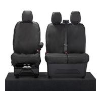 UK Custom Covers To Fit The All New Transit Custom (2023 Onwards) Front Seat Covers (Single/Double NO Pull Down Tray) Black - TRADE335BAD2
