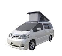 UK Custom Covers Toyota Alphard Windscreen Cover - Van Windscreen Frost Protector/Van Screen Cover Winter and Waterproof Frostblocker For 2002 On Toyota Alphard (Dark Grey, Plain)