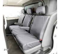 UK Custom Covers SC422GAD7 Tailored Heavy Duty Waterproof Rear Seat Covers (Split Seat Base) Grey - To Fit Toyota Proace Crew Cab 2016 Onwards