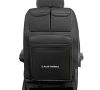 UK Custom Covers VW Transporter T4/T4.1 California (1990-2003) Seat Storage Organiser Leatherette Black with 'California' Embroidery - SS866