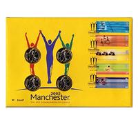 UK-Delightech 2002 Commonwealth Games £2 x 4 Coin Set BU Uncirculated coin + First Day Stamp Cover FDC - Limited Edition