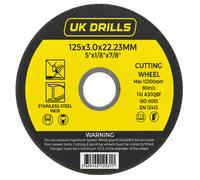 Uk Drills 300 X 3 X 20mm Metal Cutting Disc 10 Pack, For Angle Grinders