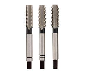 UK Drills High Speed Steel Hand Taps - HSS Twist Drill Bits - Set of 3, Made of Steel drill, Stainless Steel, Cast Iron - M8 x 1.25mm 1st,2nd,3rd Cut