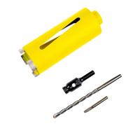 UK Drills Pro Series 65mm Diamond Core Drill Kit with HEX Adaptor, Centre Pilot Drill & Taper Drift, for Brick, Block and Concrete