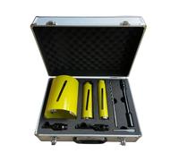 UK Drills Pro Series Diamond Core Drill Set - 9 Pieces: 38, 52 & 117mm Cores, Adaptors, Centre Drill & Carry Case, Laser Welded
