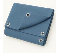 UK Eco Green Canvas Heavy Duty Cotton Tarpaulin Cover Boat Log Store Roofing Sheets (Blue, 6 x 10 ft)