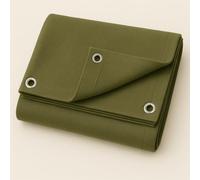 UK Eco Green Canvas Heavy Duty Cotton Tarpaulin Cover Boat Log Store Roofing Sheets (Drab, 10 x 16 ft)