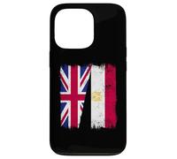 UK Egypt Half Flag British Egyptian Heritage Case for iPhone 13 Pro