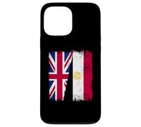 UK Egypt Half Flag British Egyptian Heritage Case for iPhone 13 Pro Max