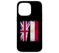 UK Egypt Half Flag British Egyptian Heritage Case for iPhone 14 Pro Max