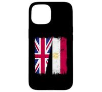UK Egypt Half Flag British Egyptian Heritage Case for iPhone 15